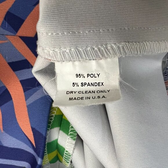 Alice & Trixie Claire Bright Palm Print Scuba Dress Sz M - Picture 12 of 13